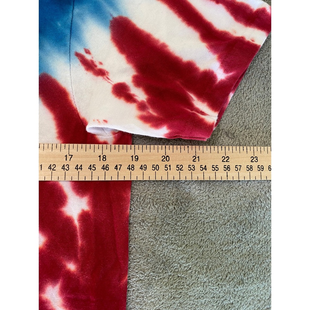 Liquid Blue Mens American Flag Tie Dye T-Shirt Blue Red White Sz M 2002 Vintage - Picture 4 of 8